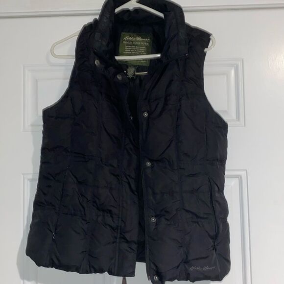 Eddie Bauer Women's Essential Goose Down Vest Black Size Medium - Picture 2 of 10